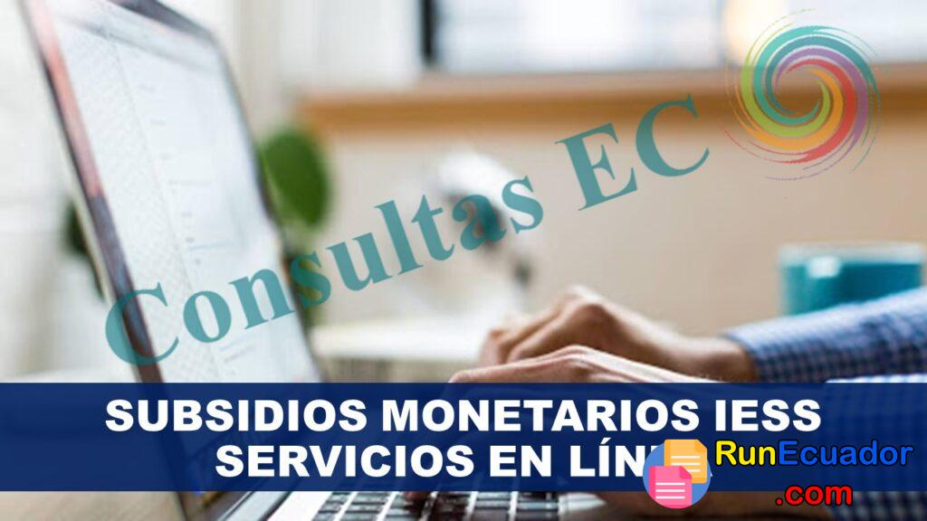 ≫ Subsidios Monetarios IESS Servicios en Línea Ecuador (2022)