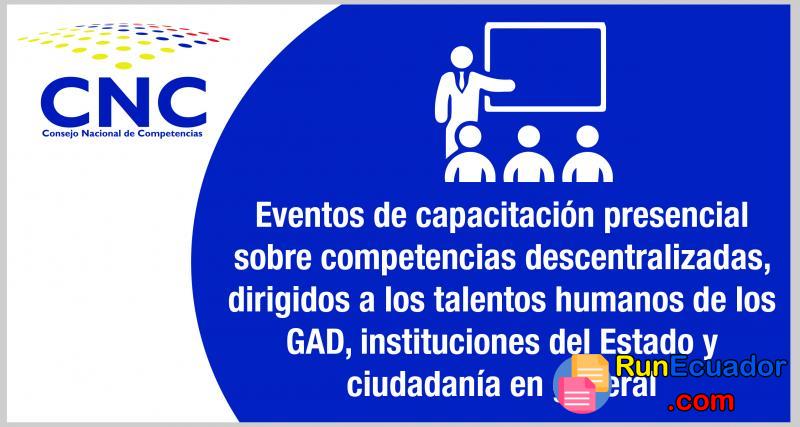 Capacitación presencial sobre competencias descentralizadas | Ecuador