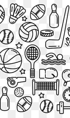 Set-Of-Sports-Doodle-Vector-Illustration-With-Black-And-White-Color-Football-Clipart-Black-And-White-Sports-Vector-PNG-and-Vector-with-Transparent-Background-for-Free-Download