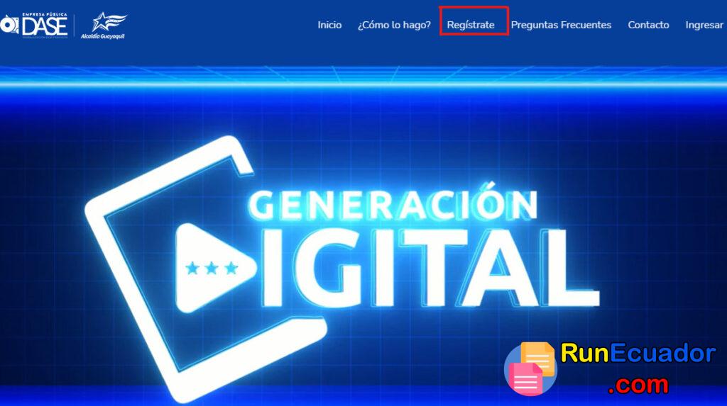 Generación Digital Registro para una Tablet