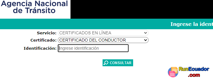 Certificado del Conductor ANT
